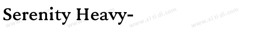 Serenity Heavy字体转换
